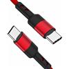 YSJJZRL Cavo USB C a USB C, (1.5M) PD 60 W Caricabatterie rapido USB Tipo C Cavo Intrecciato Compatibile con Samsung Galaxy S21 S21+ S20+ S10 Note 20 Ultra 10 e Altro (Rosso)