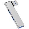 Generic Hub USB 3.0, estensore USB portatile a dissipazione rapida del calore con 5 gbps ad alta velocità, estensione della porta 'hub di espansione USB 3.0, docking station USB a gomito splitter di tipo