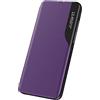 COQUE Custodia Samsung Galaxy S21FE Custodia Cover,Custodia antiurto in TPU stile libro Custodia ultra sottile per Samsung Galaxy S21FE-viola
