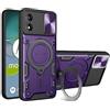 RonRun Cover per Motorola Moto G54, Cover Copertura Scorrevole Protettiva Per Fotocamera, con Rotazione Supporto Integrato Antishock Bumper Case, Viola