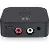 Plyisty Ricevitore musicale Bluetooth 5.0 da 3,5 mm/, adattatore Bluetooth NFC, adattatore wireless HIFI, distanza di trasmissione del segnale di 10 m/32,8 piedi, per