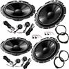 EvoTuning Kit 8 Casse Altoparlanti Anteriori e Posteriori per Alfa Romeo Giulietta dal 2010, compatibile con Pioneer TS-G170C Set 4 Woofer +4 Tweeter +4 Anelli e Cavi Adattatori (NO Plug and Play)