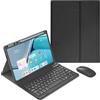 HLTOOP Custodia con Tastiera per Huawei Matepad SE 11 Pollici 2024 - Cover per Tastiera Rimovibile Wireless con Supporto per Matita, Mouse Tablet Ricaricabile,Nero