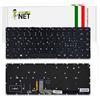 new net - Tastiera Compatibile con Lenovo Yoga 900-13ISK (Type 80SD, 80MK), 900-13ISK2 (Type 80UE) [Senza Frame - Colore Tasti Nero - Retroilluminata - Layout ITA]