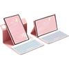 TSATAULE Custodia con Tastiera per Honor Pad 9 12.1 Pollici - Girevole A 360° - Retroilluminata A 7 Colori, Tastiera Bluetooth Staccabile,Rosa