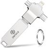 PL ZMPWLQ Penna USB 128 GB, backup automatico, per phone, iPhone, iPad, Android e PC. Penna flash 4 in 1, memoria esterna, salva foto, video e contatti