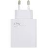 Audiosystem Carica Batterie Turbo Rapido per Xiaomi 67W per Redmi Note 11 Pro/Note 12 / Note 13 / Note 10 / Note 13 Pro+ Plus 5G USB 67 W Sostituisce Con Originale MDY-12-EZ EH Bianco