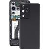 Audiosystem Scocca Cover Back Copri Batteria posteriore Per SAMSUNG GALAXY S21 Ultra SM-G998 G998B 5G G998F G998B/DS Con Vetro Fotocamera Ricambio Sostituzione Riparazione Nero