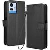 RonRun RonRon Cover Cubot Note 50 Libro, Flip Custodia Portafoglioin Pelle, Antiurto case per Cubot Note 50, Nero