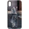Mixroom - Cover Custodia Back case In TPU Silicone Morbido Per Apple iPhone XR Fantasia Riflesso Felino N991