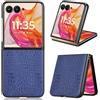 COQUE Custodia Motorola Razr 50,Trama di Coccodrillo Custodia per Cellulare per Motorola Razr 50-Blu