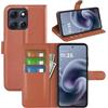 Fertuo Cover per Motorola Moto G86, Custodia Portafoglio Cover a Libro in Pelle Flip Case Sottile con Silicone Bumper, Fibbia Magnetica, Porta Carte e Kickstand, Marrone
