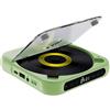 Generic Lettore CD portatile con Bluetooth, piccoli lettori CD Hi-Fi con altoparlante, riproduttore compatto per auto/studio/viaggi, incluso cavo USB-C e auricolare (verde)