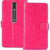 TienJueShi Rosa Premium Retro Stand Portafoglio TPU Silicone Caso per Vodafone Smart V10 VDF730 5.9 inch in Pelle Case Copertina Custodia Protettiva Cover
