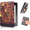 COCFOOKIW Custodia per 6 Pollici Kindle Paperwhite 5a/6a/7a Generazione, Cover Protettiva Alla Moda con Cinturino da Polso e Automatica Veglia/Dormire (Modello EY21 / DP75SDI)