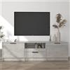 QZZCED Mobile per TV, moderno con Spazio di Archiviazione, Adatto per camera da letto, soggiorno, B&B, hotel, Grigio Cemento 140x35x40cm, Legno Multistrato