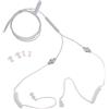 Kfwfuaee Cuffie stereo con tubo d'aria da 3,5 mm, cuffie binaurali antiradiazione, cuffie binaurali con riduzione del rumore incorporate, doppie cuffie binaurali a prova di radiazione