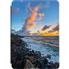 SGKITM Custodia Kindle Paperwhite 2021 6.8 Pelle Flip Silicone Cover Auto Svegliati o Sonno Funzione Case Mare Onda Calcolo Modello TPU Shell per Kindle Paperwhite 11ª Generazione 2021 (4)