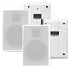 Pronomic FLS-540 WH Flatpanel Diffusori da Parete Set (2 Coppie HiFi Flat Speaker, Cassa 2 Vie, Woofer 5,25/133mm, Tweeter 1,2/30mm, 25/50 Watt (RMS/Peak), Connessione a morsetti) bianco