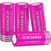 EIMINB Ricaricabile 3.7V Batteria 6800mAh Alta Capacità Batteria agli Loni di Litio 3.7V Batteria Ricaricabile 1200 cicli per Torcia a LED (4Pcs)