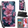 PHINIENLAND Cover per Google Pixel 9/9 Pro Case PU Pelle Custodia [Kickstand] [Chiusura magnetica] [Slot per Schede], Portafoglio Flip Custodia per Pixel 9,Fiori