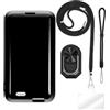 ESACMOT ESCAMOT [4 in 1] Custodia Compatibile con Dexcom One+ con Lanyard, Cinturino da Polso e Anello, Cover Anti-Caduta Kit da Viaggio Sicuro (set nero)