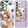 Yoedge Custom Cover Personalizzata Custodia per Samsung Galaxy A33 5G 6,4 Personalizzato con Foto Testi, Silicone Personalizza Case con Immagine Personalizzabili Case per Samsung A33 5G, Erba Viola