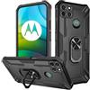 FERLAN Cover Compatibile con Motorola Moto G9 Power,Custodia Antiurto,con 360°Rotante Anello Supporto TPU+PC Cover per Motorola Moto G9 Power - Nero