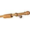 TENDAGGIMANIA Bastone per Tende da Interno Legno OLMO Diametro 35 MM -Misura 200 CM- Movimento Manuale senza Corda Personalizzabile- Bastone Tenda Legno con Anelli, Terminali e Staffe di Montaggio