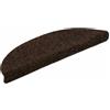 vidaXL Tappetini per Scale autoadesivi 15 pz 56x17x3 cm Marrone semicircolari