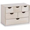 Zeller 13193 Cassettiera, 6 Cassetti, Legno, Beige, 40x20x27.5 cm