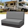 Eysbiy Copridivano per Camper, 1 set (2 pezzi) Jacquard Copricuscini Elasticizzati per Camper Lavabile Fodere Cuscini Dinette RV Coprisedili per Caravan Coprischienale e Copripanca (Velluto, Grigio Scuro)