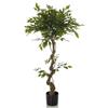 HJH Office Pianta artificiale FICUS I Pianta artificiale decorativa 120 cm, fico di betulla, albero artificiale di facile manutenzione, verde 871057