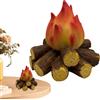 Generic Tronchi per fuoco senza fiamma - Luci per tronchi per camini finti, Legna da ardere a LED artificiale | Lampada a fiamma a carbone moderna estetica alimentata a batteria, decorazione per atmosfera, og