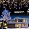 Monzana Catena Luminosa 600 LED 20m IP44 Risparmio Energetico Cascata di Luci Natalizie Giardino
