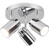 Trio Leuchten webmarketpoint Faretto 3 Spot Orientabili Metallo Cromo Angelo Trio Lighting
