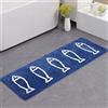 JameStyle26 - Tappetino antiscivolo per bagno, ad asciugatura rapida, adatto anche per la cucina, motivo: pesce, colore: blu/bianco, Poliestere, Blu, 45 x 120 cm