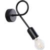 SOLLUX lighting - Lampada da parete - SUPEŁ Lampada da parete - Illuminazione decorativa - Lampada LED - Basso consumo energetico - E27, 1x max 15W LED, ~230V, 50Hz, IP20 - Nero - 25x8x20cm