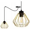Light Home LH Light-Home Spider Santos Lampadario a Sospensione - Lampadario Ragno per Soggiorno Camera da Letto e Cucina - Lampade a Sospensione in Metallo - 1 Luce - Nero e Oro