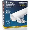 Eurocali Profilo Angolare da 2 metri (2mt) in Alluminio Bianco per Strisce LED Schermo Opaco per Strisce LED max 10.5mm - 15.8 x 15.8