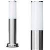 hofstein Lampada da esterno Caserta, lampada moderna con base in acciaio inox e dischi in plastica, luce di percorso 45 cm, lampada da giardino, E27, illuminazione da giardino IP44, senza lampadina/e