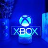 HaiMa - Lampada da gioco per Xbox Game Icon 3D, con illuminazione a LED, con sensore di luce, colore bianco 16 colori e telecomando