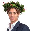 coronedilaurea.com Corona di alloro fresco creata a mano in Italia | Corona lauream con foglie naturali e fiocco in raso | Tradizionale corona d'alloro per cerimonia laurea e festeggiamenti | Royal rossa