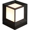 HJZY Tradizionale Nero E27 Colonna Faro Esterno Impermeabile Acrilico Paralume Piazza Cancello Pilastro Luce Luminosa Lampada Da Stelo Balcone Prato Paesaggio Post Pillar Lanterna Luce
