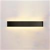 Mjsdjof Up Down Lighting Applique da parete, applique da parete a barra lunga in alluminio con finitura nera spazzolata, moderne lampade da parete a LED per bagno, camera da letto, soggiorno, corridoi