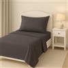 GX GARGIX Set Completo Lenzuola Letto in Cotone, Vari Colori, Singolo, Matrimoniale (7/ Grigio Scuro, Singolo)