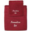 Cieffepi Home Collections Set Bagno (Asciugamano Viso + Ospite) GOLD Personalizzabile in mordiba spugna di puro cotone (Rosso)
