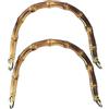 Hintyne Manici per Borse in Bambù Manici per Borse 2pcs Manici per Borse in Bambù a Forma Di U Manici per Borse Con Fibbia Dorata Manici per Borse Di Ricambio Fai-Da-Te Realizzare Borse Giallo Dorato Grandi