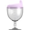 YuWangg Calice per Biberon,di Fuoriuscite Bicchiere Antigoccia,Bicchieri da Vino Rosa in Plastica a Prova,A Prova di versamento, Adatto per Feste, riunioni di Famiglia, ECC.