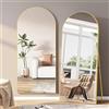 BHFFTHK Specchio a Figura Intera 180x80 cm,Specchio da Terra ad Arco con Specchio da Parete Grande con Cornice in Alluminio e vetro infrangibile,Appoggiare o Appendere per Soggiorno,Corridoio,Gold